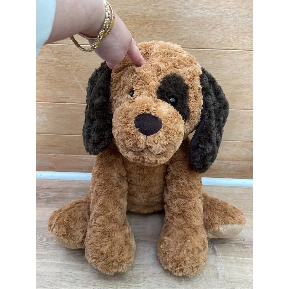 EUC  Toys "R" Us Plush Brown & Black Dog Stuffed Animal 2013